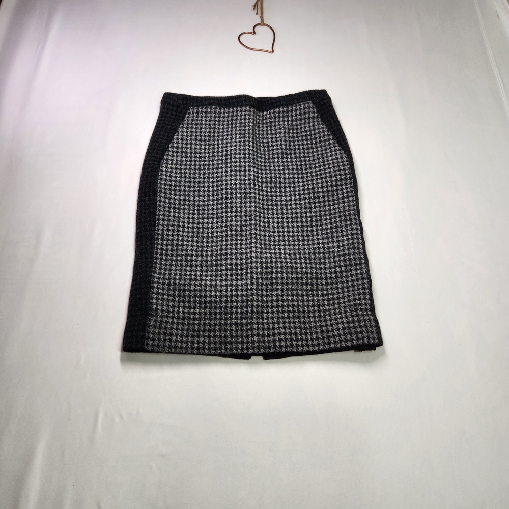 ⭐️J.Crew 100% Wool Houndstooth Pencil Skirt – Size 2 (XS)– Classic Preppy Office